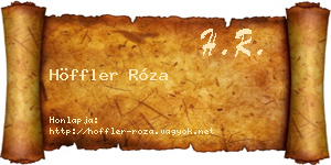 Höffler Róza névjegykártya