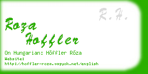 roza hoffler business card