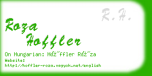 roza hoffler business card